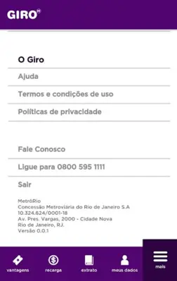 Giro MetrôRio android App screenshot 0